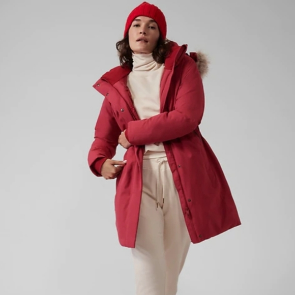 ATHLETA New Rainout Outbound Parka TALL - Decadent Red - Picture 12 of 12